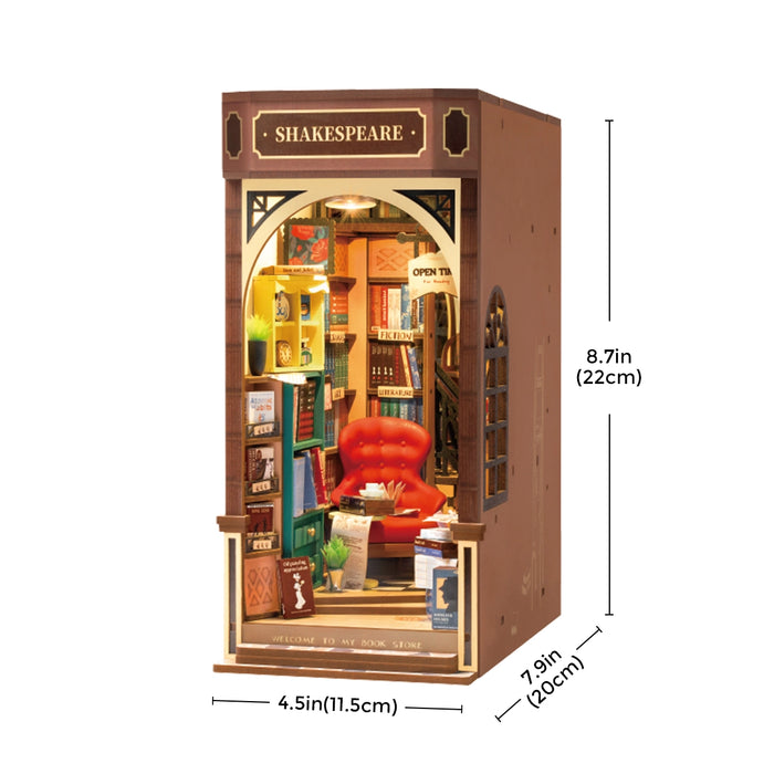 Book Nook Wood Kit – Bookstore 