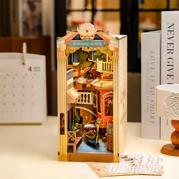 Kit de construction en bois Book Nook – Venise romantique 
