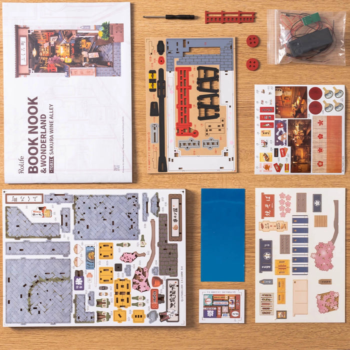 Book Nook Houten Bouwpakket – Sakura Wijngaard 