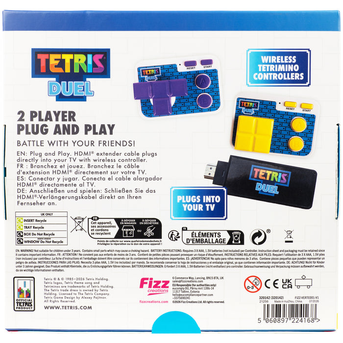 Tetris Duel Consola Plug and Play - Duelo de 2 Jugadores
