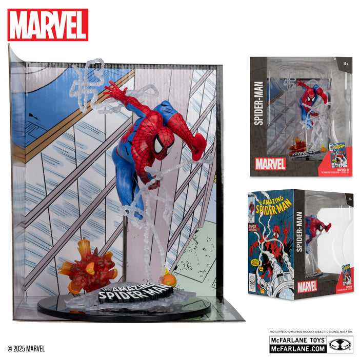 The Amazing Spider-Man Sammelfigur mit Comic-Diorama