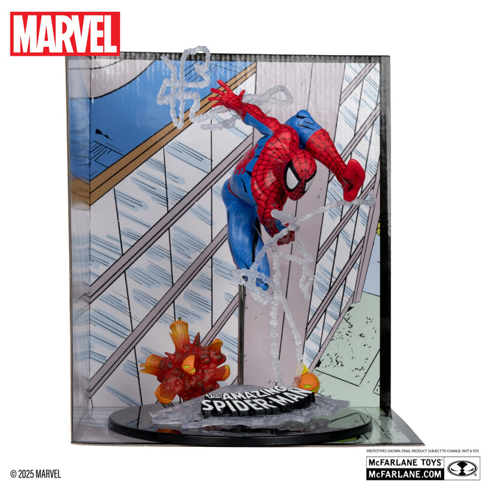 The Amazing Spider-Man Sammelfigur mit Comic-Diorama