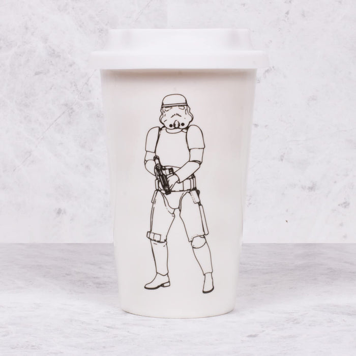 Original Stormtrooper Thermobecher Weiß mit Helmdeckel