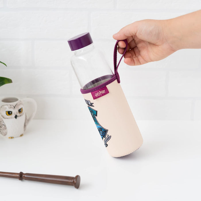 Harry Potter Glasflasche mit Hogwarts-Wappen