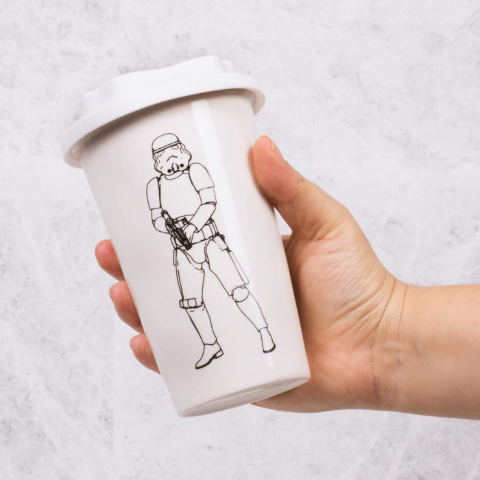 Original Stormtrooper Thermobecher Weiß mit Helmdeckel