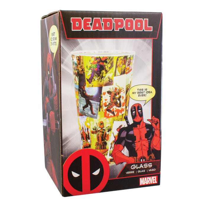 Deadpool Comic Collage Trinkglas