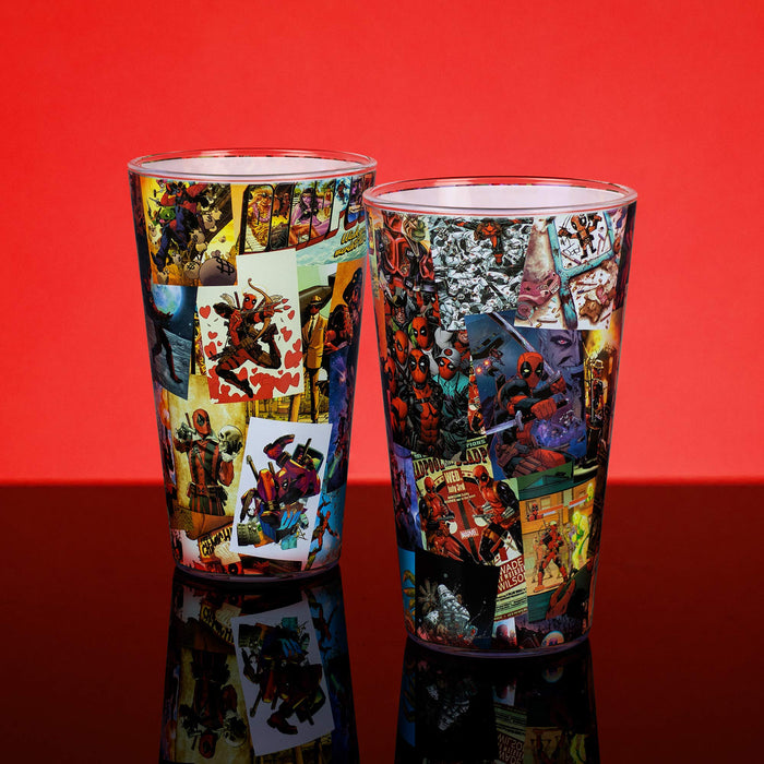 Deadpool Comic Collage Trinkglas