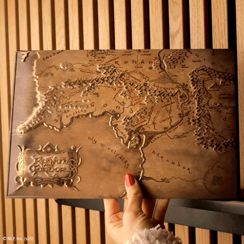 Lord of the Rings Metal Map - Rohan and Gondor (20x30 cm)