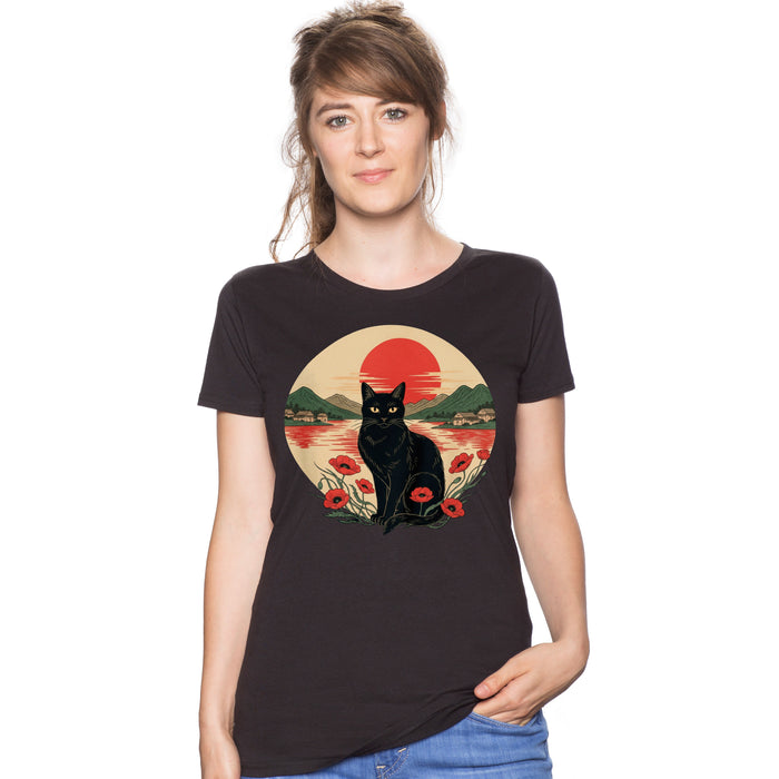 Sunset Cat  - Camiseta Girlie Mujer Yasmin