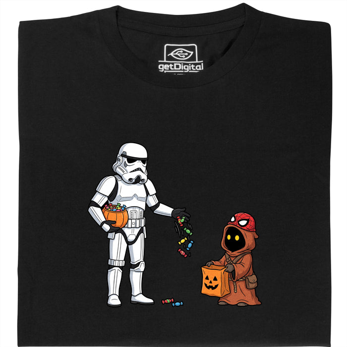 Halloween in einer weit, weit entfernten Galaxis - Hauptansicht T-Shirt Schwarz
