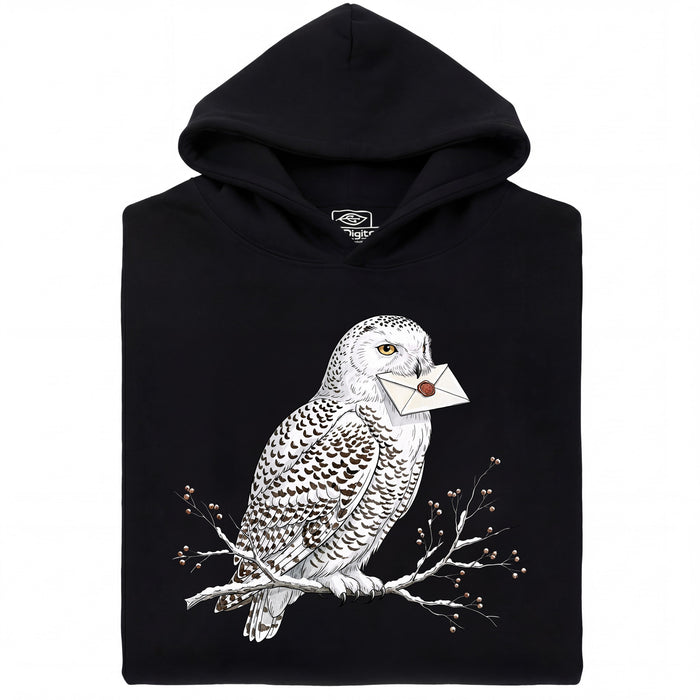 Owl Courier - Vista principale Hoodie Nero