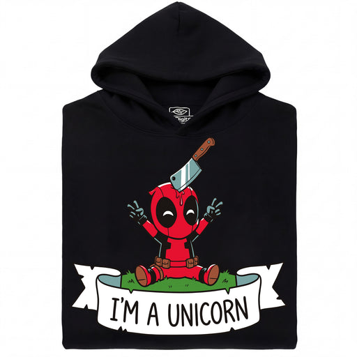 I'm a Unicorn - Vista frontale Hoodie Nero