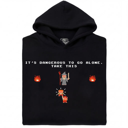 Take this Hobbit - Vista frontal Hoodie Negro