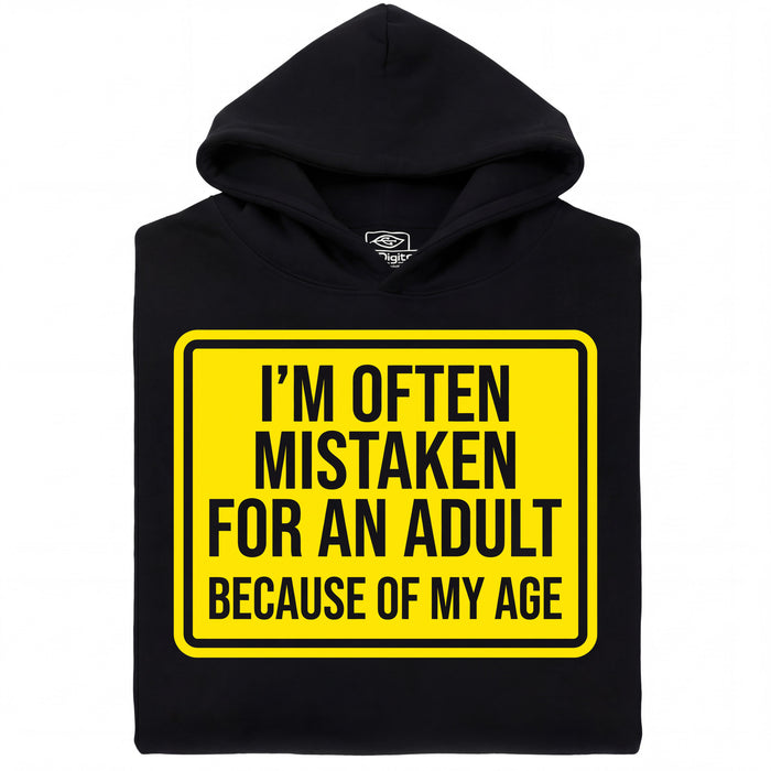 Mistaken For An Adult - Vue principale Hoodie Noir