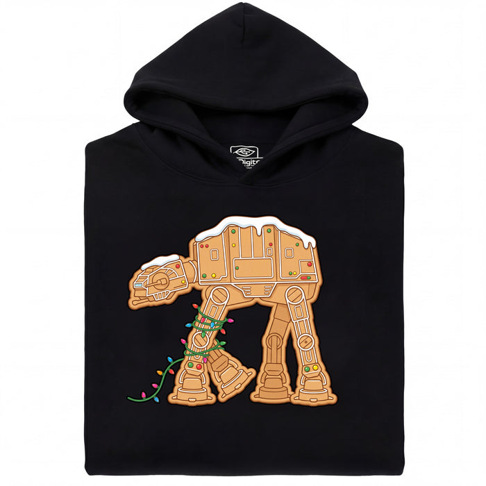 Biscotto Inciampante - Camminatore Panpepato in Ghirlanda - Vista Principale Hoodie Nero
