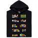 Pixel Legends of TV - Vooraanzicht Hoodie Zwart