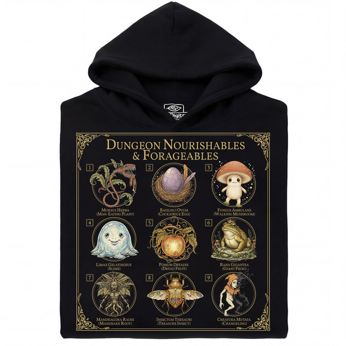 Dungeon Nourishables - Vue principale Hoodie Noir