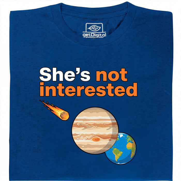 She's not interested - Main view T-shirt Blue