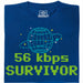 56kbps Survivor - Vista principal Camiseta Azul