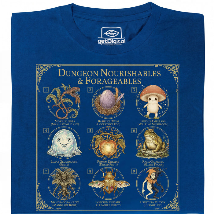 Dungeon Nourishables - Vue principale T-shirt Bleu