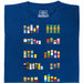 Pixel Legends of TV - Vooraanzicht T-Shirt Blauw