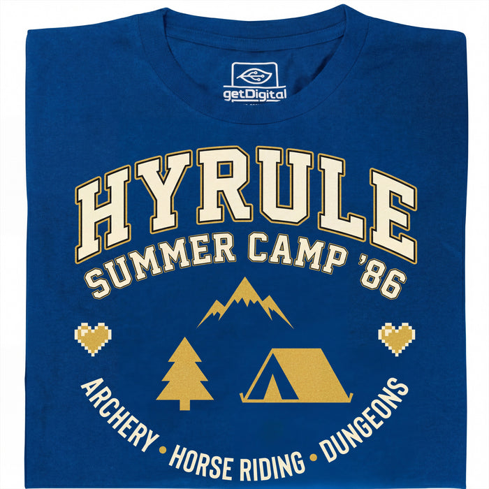 Hyrule Summer Camp - Vista frontal Camiseta Azul