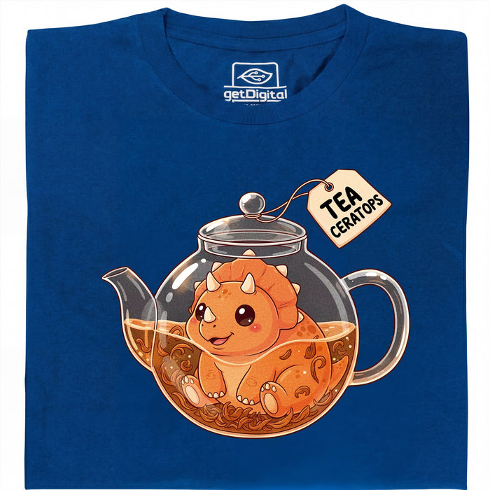 Tea-Ceratops - Vista principale T-Shirt Blu