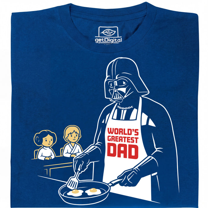 World's Greatest Dad - Hoofdweergave T-shirt Blauw