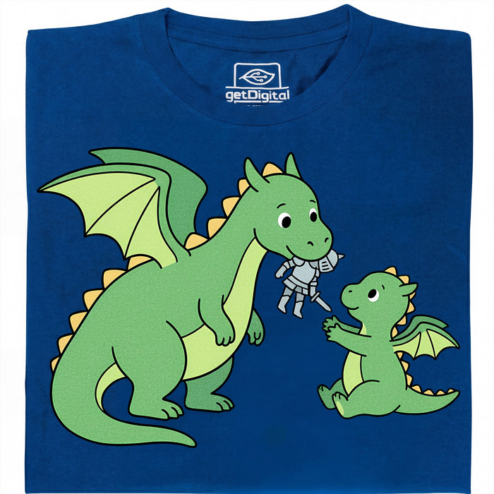 Dragon Parenting - Vista principale T-Shirt Blu