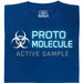 Protomolecule - Active Sample - Vista principale T-shirt Blu