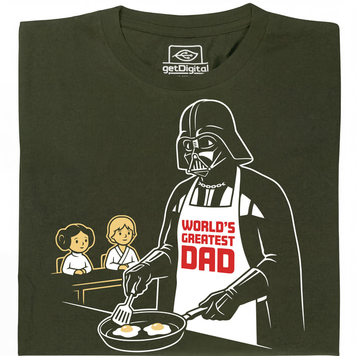 World's Greatest Dad - Hoofdweergave T-shirt Donkergroen