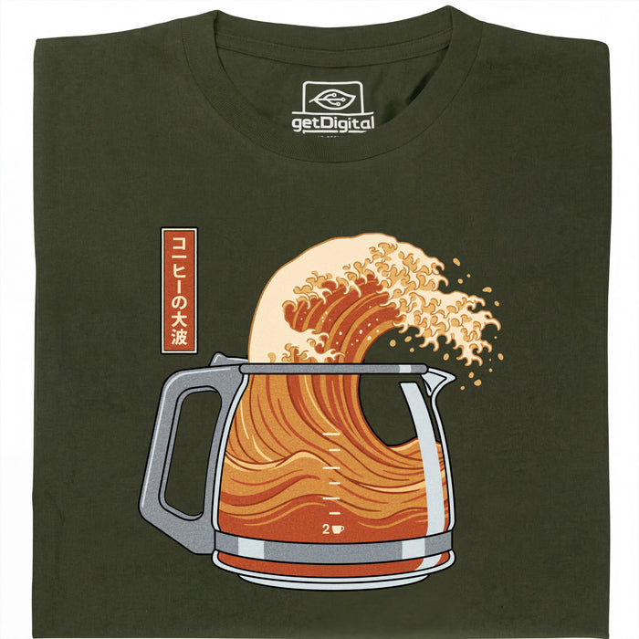 The Great Brew - Vue de face t-shirt vert foncé