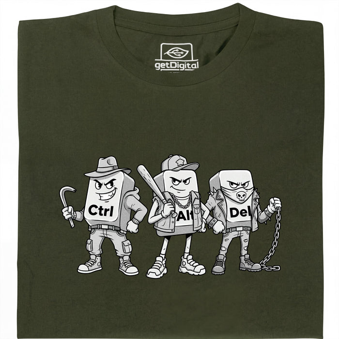Ctrl Alt Del - De Hardste Bende van het Toetsenbord - Hoofdweergave T-Shirt Donkergroen