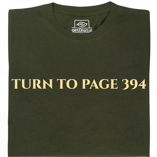 Turn To Page 394 - Vista principal Camiseta Verde Oscuro