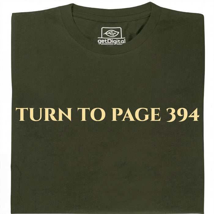 Turn To Page 394 - Hoofdweergave T-Shirt Donkergroen