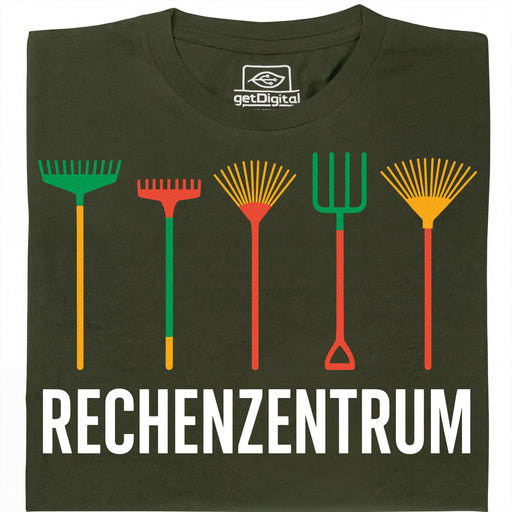 Rechenzentrum - Hauptansicht T-Shirt Dunkelgrün
