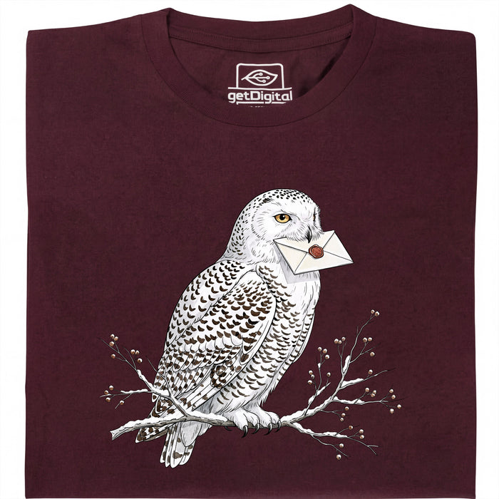 Owl Courier - Vista principale T-Shirt Rosso scuro