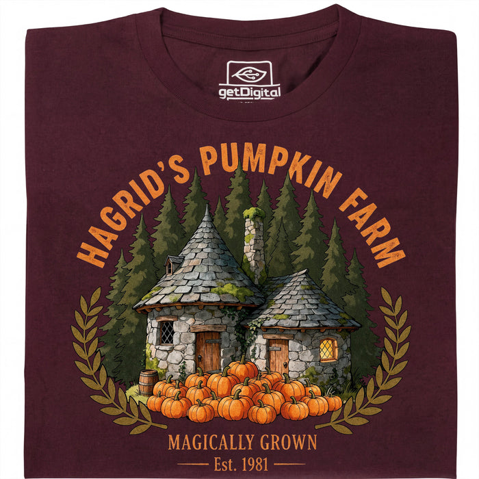 Magical Pumpkin Farm - Vista principal Camiseta Rojo Oscuro