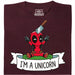 I'm a Unicorn - Vista frontal Camiseta Rojo oscuro