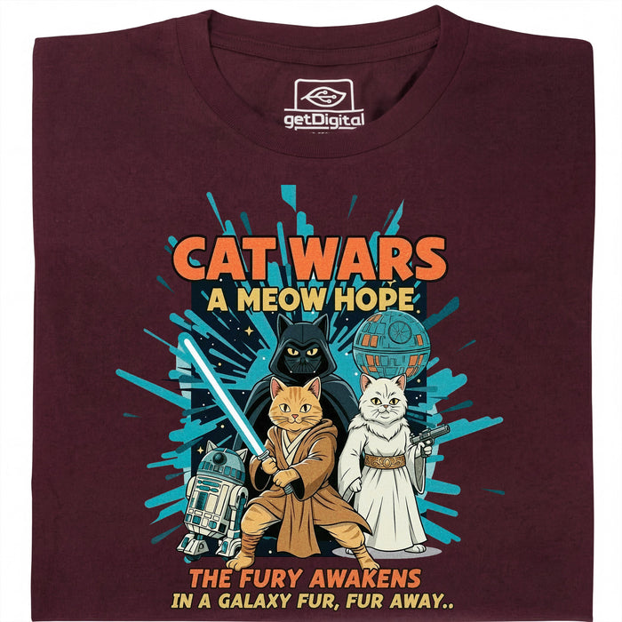 Cat Wars - A Meow Hope - Main view T-Shirt Dark Red