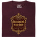 Ollivanders Wand Shop - Vista principal Camiseta Rojo Oscuro