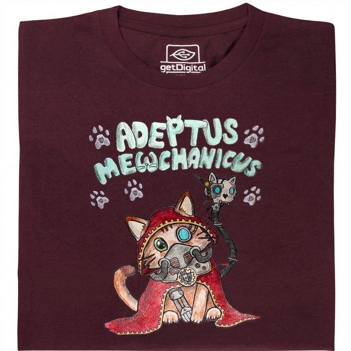 Adeptus Meowchanicus - Vue de face T-Shirt Rouge Foncé