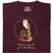 When in doubt, go to the library - Main view T-Shirt Dark Red