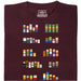 Pixel Legends of TV - Vooraanzicht T-Shirt Donkerrood