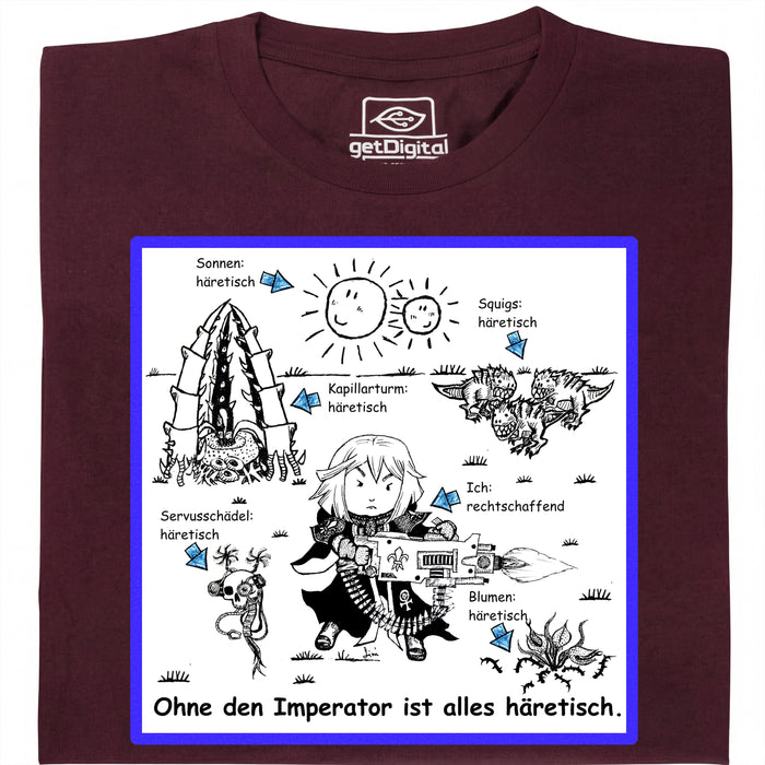 Tout est Hérétique ! - Vue Principale T-Shirt Rouge Foncé