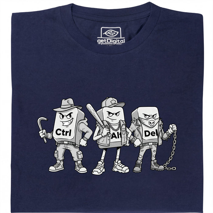 Ctrl Alt Del - De Hardste Bende van het Toetsenbord - Hoofdweergave T-Shirt Marineblauw