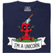 I'm a Unicorn - Vista frontal Camiseta Azul marino