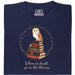 When in doubt, go to the library - Main view T-Shirt Navy Blue