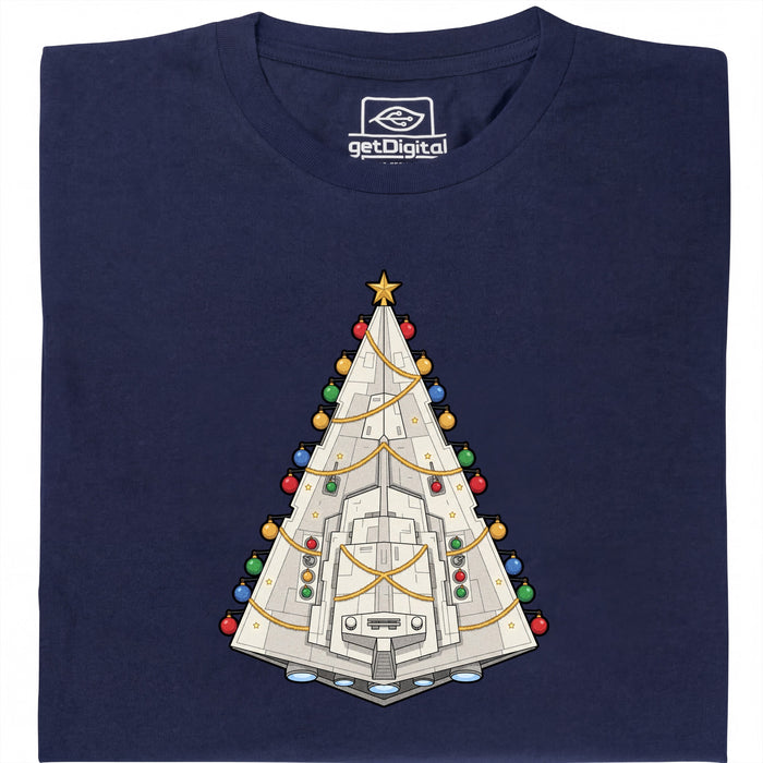 Destructor de Árboles - Navidad por decreto imperial - Vista Principal Camiseta Azul Marino
