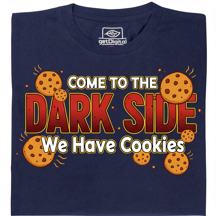 Come to the Dark Side - We Have Cookies - Hoofdweergave T-shirt Marineblauw